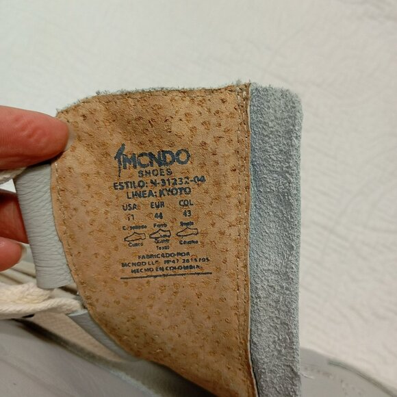 MCND Shoes High-Top Sneakers Zipper Detail & Lace-Up Back In Light Gray SZ 9 US - Picture 2 of 9